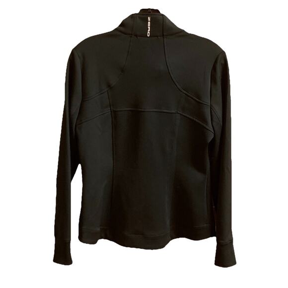 Womens Zero Restriction Medium Black Long Sleeve Logo Jacket Zip Pockets - Picture 7 of 10